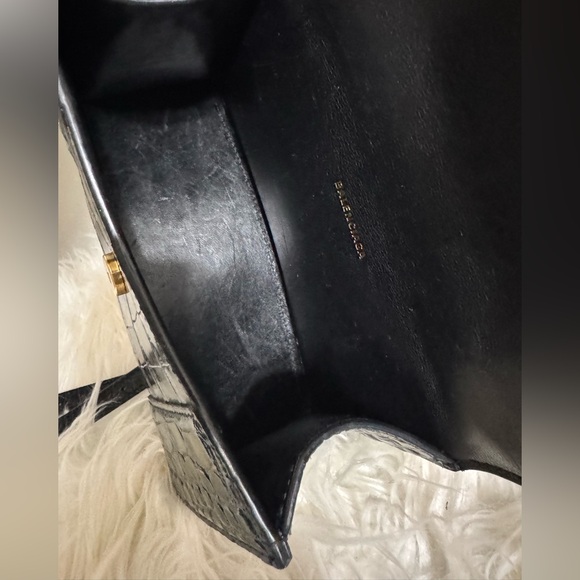 BALENCIAGA Hourglass XS croc-effect leather tote - Picture 11 of 16